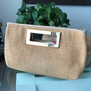 Michael Kors_Straw clutch_Gold handle_Summer bag